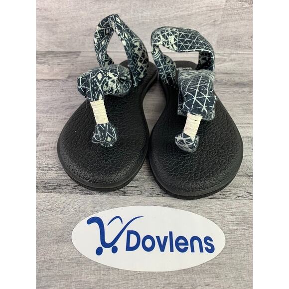 Sanuk Womens Yoga Sling 2 Sandals Size 5 Black & White - Picture 2 of 5